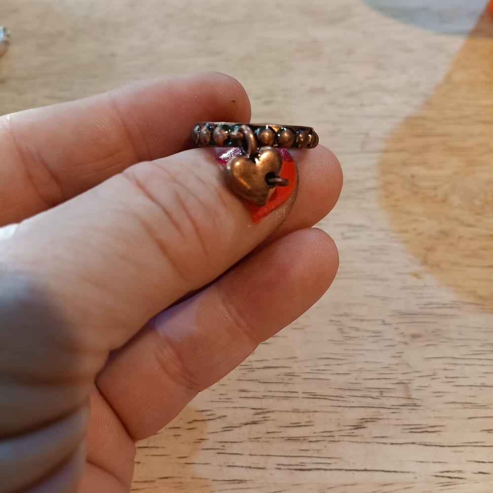 Copper Ri G With Heart - Picture 2 of 2
